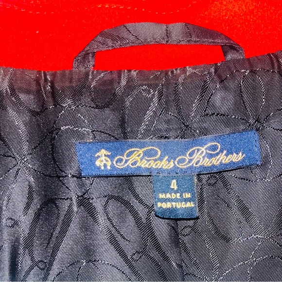 ❤️ Brooks Brothers Red Wool Trench Coat – Size Small – 100% Wool - Picture 4 of 7